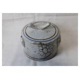 Handcrafted Ceramic Sugar Bowl with Lid - Speckled Design