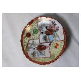 Set of 5 Vintage Japanese Porcelain Dishware with Hand-Painted Designs