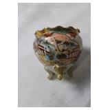 Set of 5 Vintage Japanese Porcelain Dishware with Hand-Painted Designs