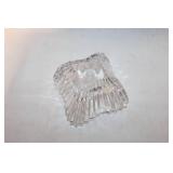 Vintage Ribbed Clear Glass Candy Dish