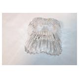 Vintage Ribbed Clear Glass Candy Dish