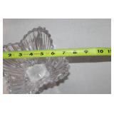 Vintage Ribbed Clear Glass Candy Dish