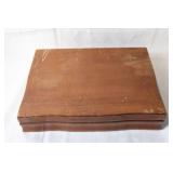 Vintage Wm. Rogers & Son Original Silverplate Flatware Set with Wooden Case