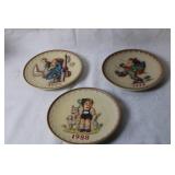 Set of 3 Vintage Goebel Hummel Annual Collector Plates 1972, 1973, 1988