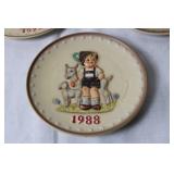 Set of 3 Vintage Goebel Hummel Annual Collector Plates 1972, 1973, 1988