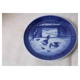 Set of 3 Vintage Blue and White Collector Plates