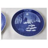 Set of 3 Vintage Blue and White Collector Plates