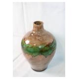 Handcrafted Stoneware Vase with Unique Glaze Finish