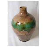 Handcrafted Stoneware Vase with Unique Glaze Finish
