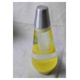 Vintage Yellow Lava Lamp and Decorative Glass Box with Lid