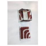 Vintage Yellow Lava Lamp and Decorative Glass Box with Lid