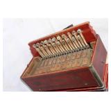 Vintage Hohner Accordion with Bellows and Keys