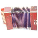 Vintage Hohner Accordion with Bellows and Keys
