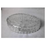 Set of 2 Vintage Cut Glass Divided Dishes