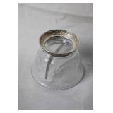 Crystal Serving Bowl with Silver-Plated Base