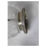 Crystal Serving Bowl with Silver-Plated Base