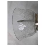 Crystal Serving Bowl with Silver-Plated Base