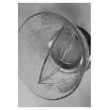 Crystal Serving Bowl with Silver-Plated Base