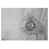 Cut Glass Dish with Silver Plated Base