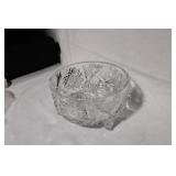 Elegant Vintage Cut Glass Crystal Serving Bowl
