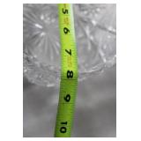 Elegant Vintage Cut Glass Crystal Serving Bowl