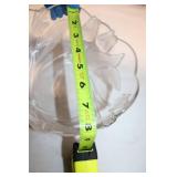 Clear Glass Bowl with Etched Floral Design