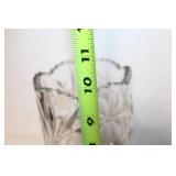 Elegant Crystal Vase with Floral Engravings 9-Inch