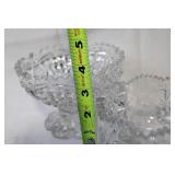 Set of 2 Crystal Bowls with Intricate Cut Designs