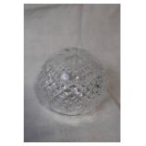 Cut Glass Crystal Globe with Intricate Pattern