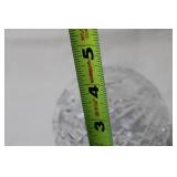 Cut Glass Crystal Globe with Intricate Pattern