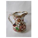 Antique Amherst Ironstone Pitcher with Floral Design