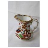 Antique Amherst Ironstone Pitcher with Floral Design