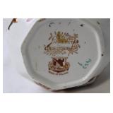 Antique Amherst Ironstone Pitcher with Floral Design