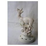 Vintage Ceramic Deer Figurine Flower Frog