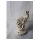 Vintage Ceramic Deer Figurine Flower Frog