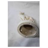 Vintage Ceramic Deer Figurine Flower Frog