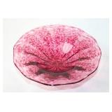 Pink Handblown Art Glass Decorative Bowl