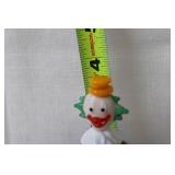 Murano Glass Clown Figurine with Colorful Patterns