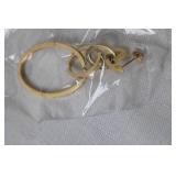 Vita Fede Gold-Tone Hoop Earrings with Black Drawstring Pouch