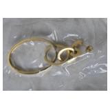 Vita Fede Gold-Tone Hoop Earrings with Black Drawstring Pouch