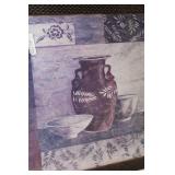 Framed Artwork Print with Decorative Pot and Bowl Design