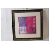 Framed Abstract Art Print with Signature