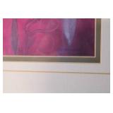 Framed Abstract Art Print with Signature