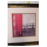 Framed Artwork by Carol Robinow with Abstract Design
