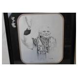 Framed Limited Edition Sketch of Pope Benedict XVI by Thomas Blackshear II