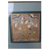 Framed Art Print of Three Figures Under Tree