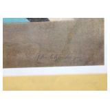 Framed Elephant Artwork Signed by Artist