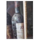 Framed Vineyard Wine and Cheese Still Life Artwork