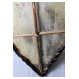 Traditional African Tribal Shield with Fur Detailing