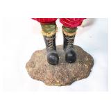26-Inch Decorative Santa Claus Figurine with Bell and Tree Detailing